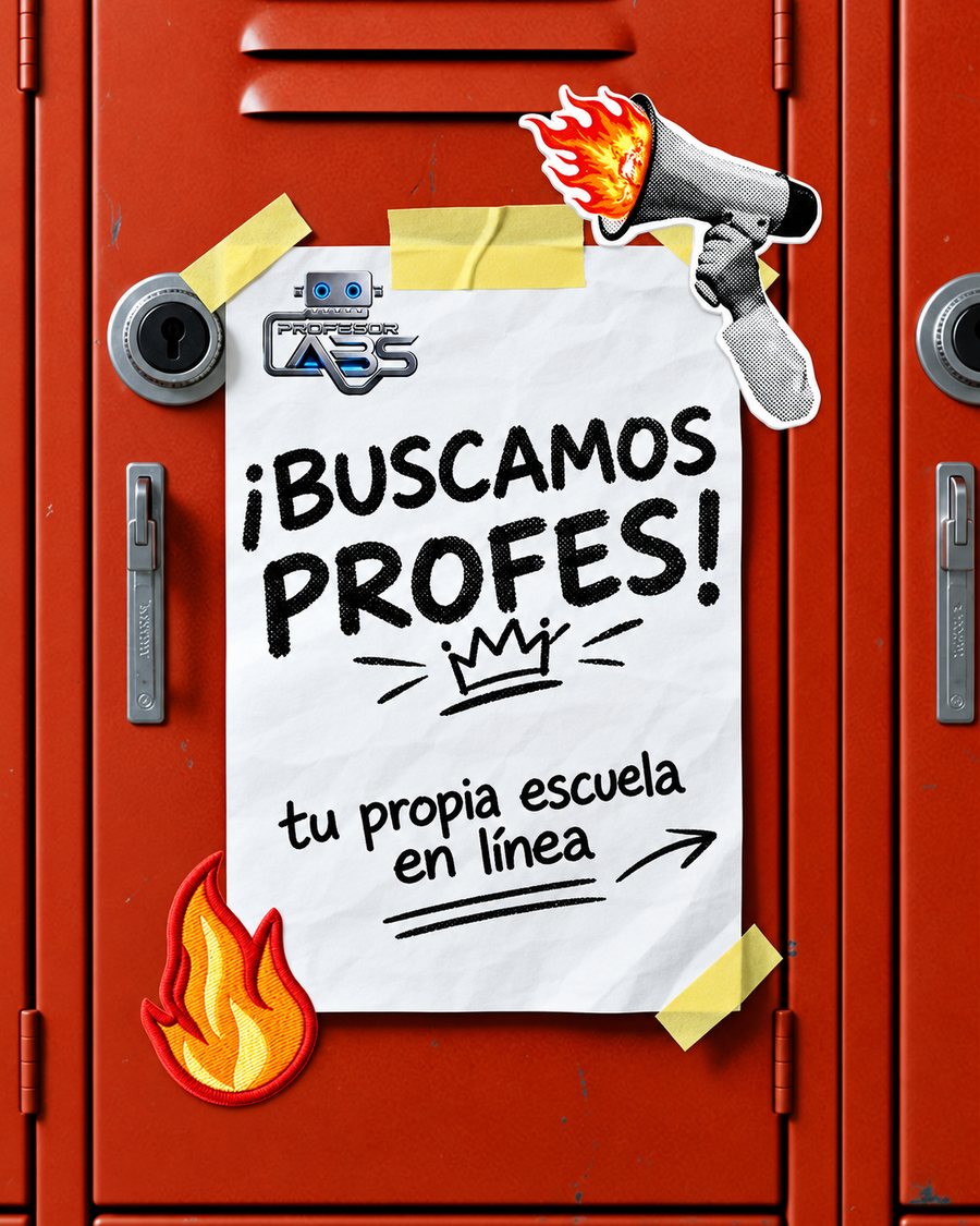 Buscamos profes, tu propia escuela en línea