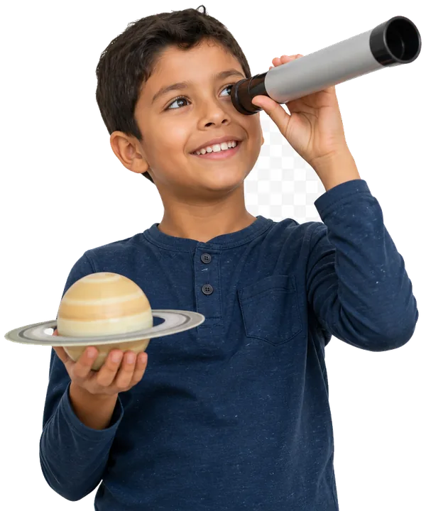 Niño explorando ciencia